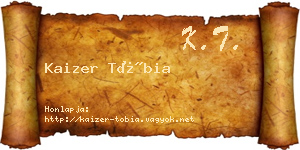 Kaizer Tóbia névjegykártya